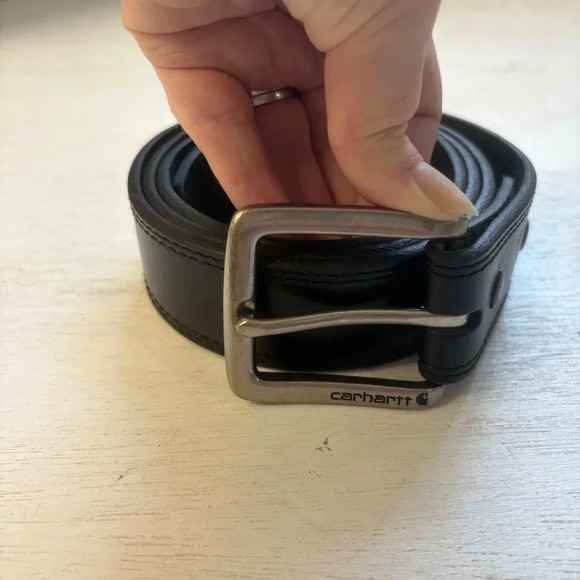 Carhartt Leather Belt Black 39" - 43" Hole Range - Picture 1 of 6